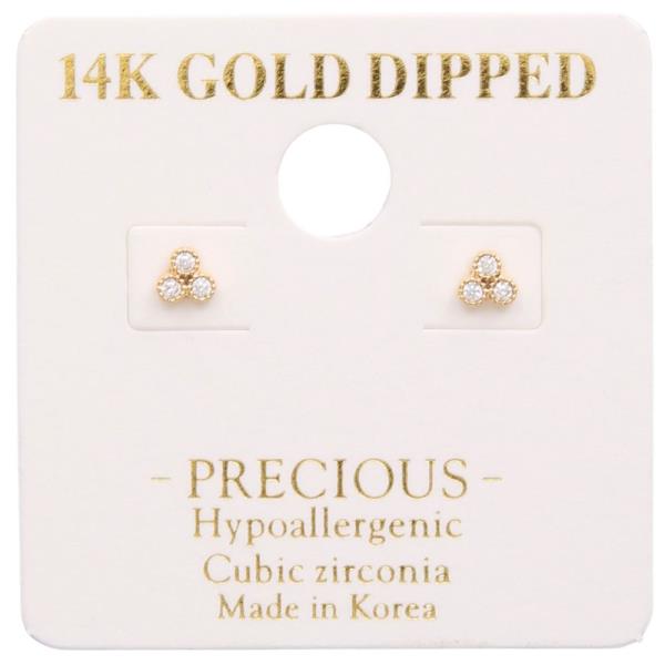 14K GOLD DIPPE DAINTY EARRING