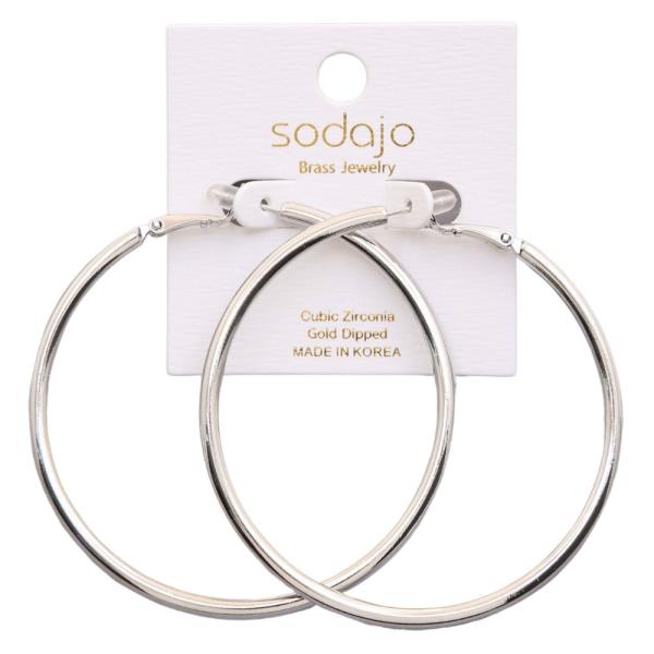 SODAJO GOLD DIPPED HOOP EARRING