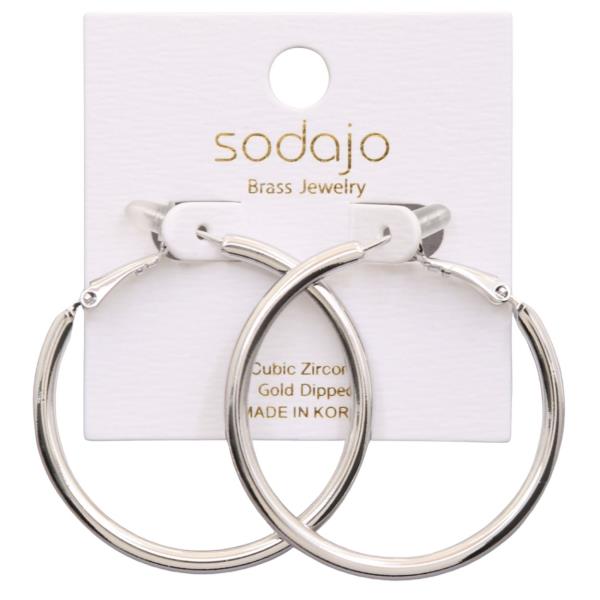 SODAJO GOLD DIPPED HOOP EARRING