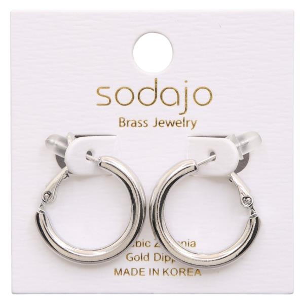 SODAJO GOLD DIPPED HOOP EARRING