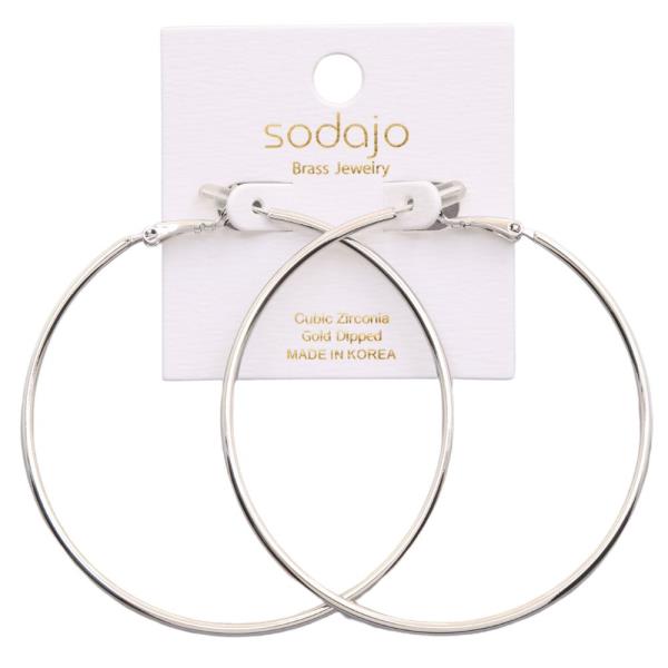 SODAJO GOLD DIPPED HOOP EARRING