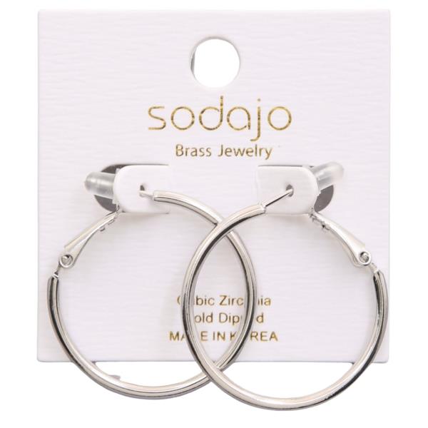 SODAJO GOLD DIPPED HOOP EARRING