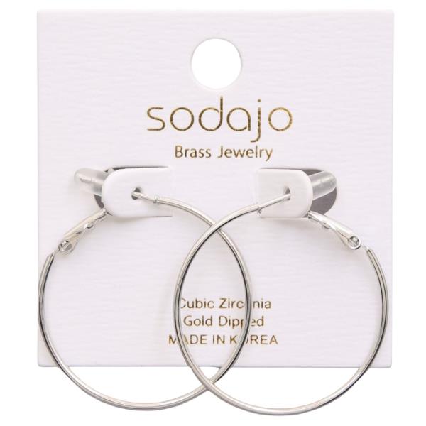 SODAJO GOLD DIPPED HOOP EARRING
