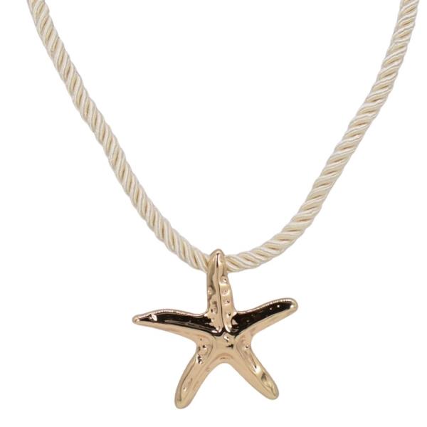 STARFISH PENDANT ROPE NECKLACE