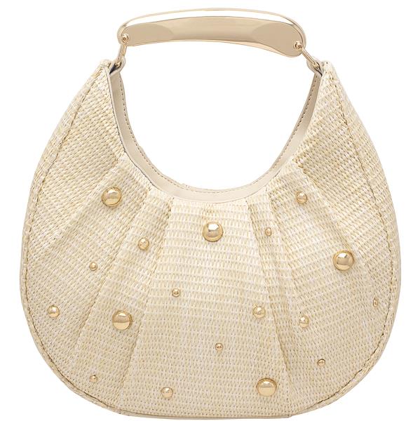 WOVEN CROSSBODY W STUDS