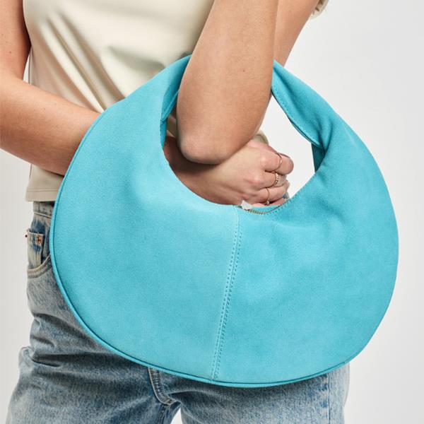 MINIMALIST DESIGN GENUINE SUEDE LEATHER FARRAH HOBO BAG