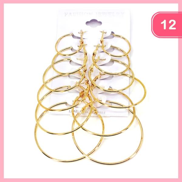 HOOP EARRINGS (12 UNITS)