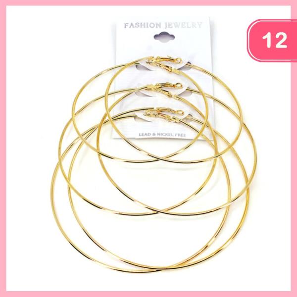 HOOP EARRINGS (12 UNITS)
