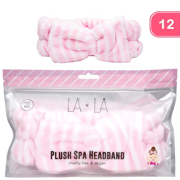 LA LA PLUSH SPA HEADBAND (12 UNITS)