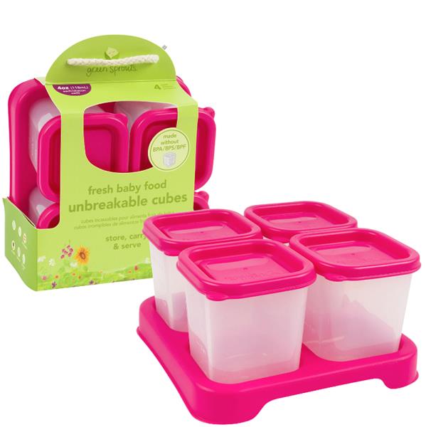 4PC SQUARE BABY FOOD CONTAINER