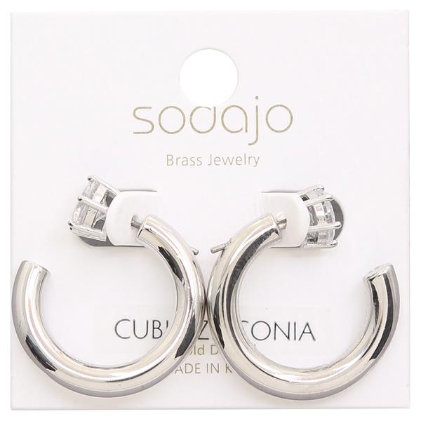 SODAJO GOLD DIPPED C HOOP EARRING