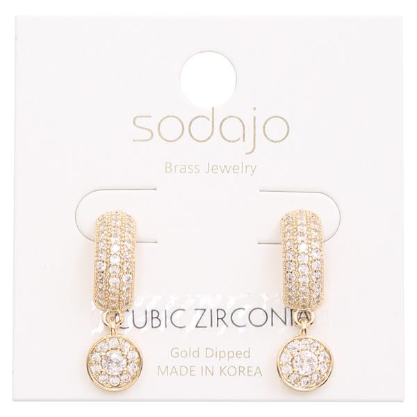 SODAJO CZ STONE DANGLE EARRING