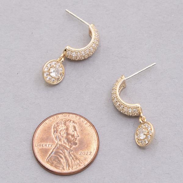 SODAJO CZ STONE DANGLE EARRING