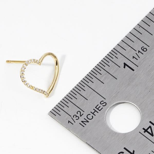 GOLD DIPPED CZ HEART POST EARRING