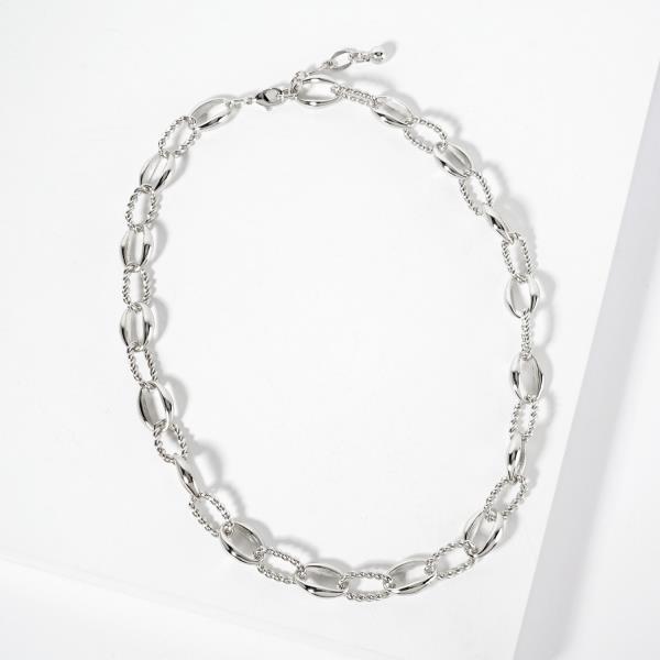 MIX METAL CHAIN NECKLACE