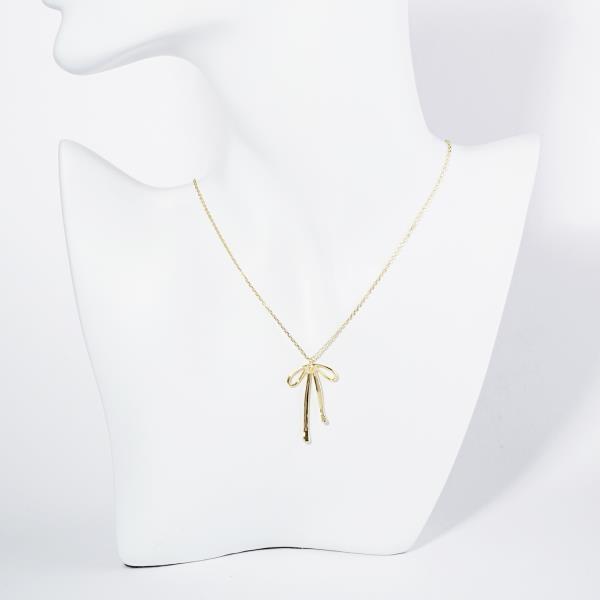 GOLD DIPPED RIBBON PENDANT NECKLACE