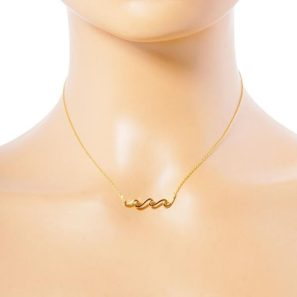 METAL WAVE PENDANT NECKLACE