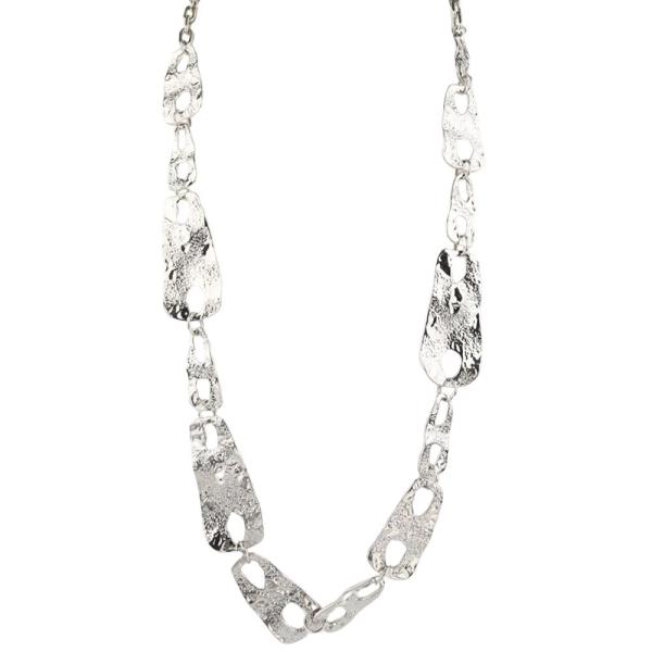 TEXTURED METAL CHUNKY LINK LONG NECKLACE