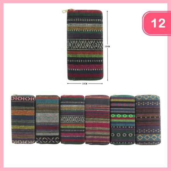 GUATEMALA PRINT ASSORTED WALLET (12 UNITS)