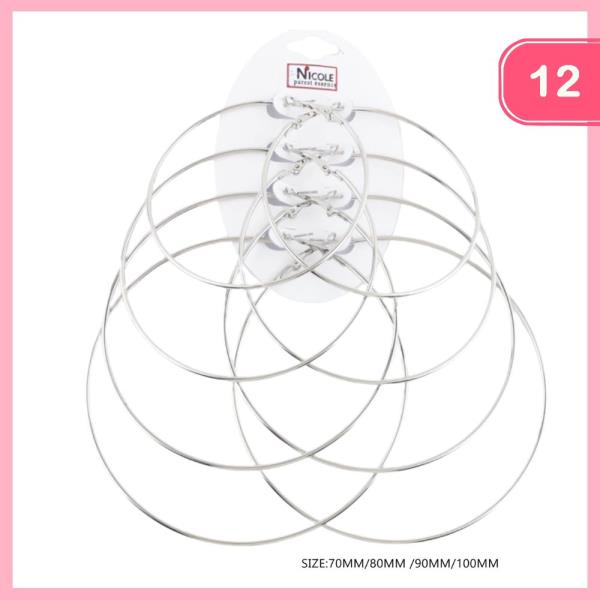 ASSORTED SIZE HOOP EARRING (12 UNITS)