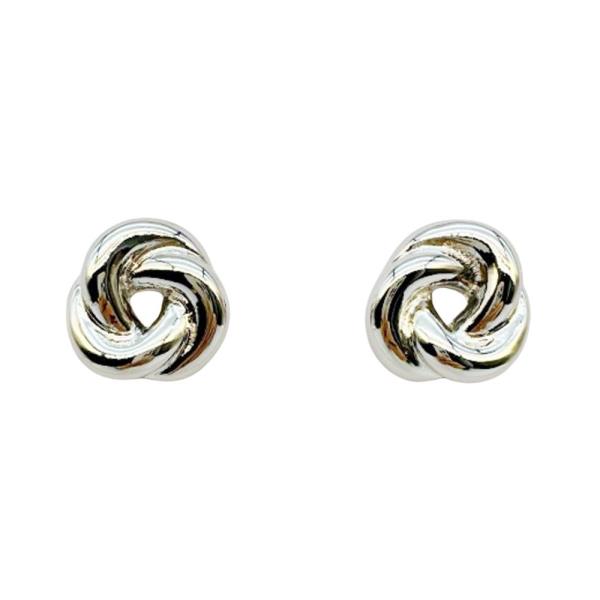 METAL SWIRL KNOT STUD EARRING