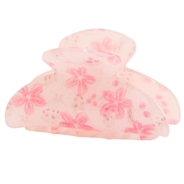 FLOWER PRINT ACRYLIC HAIR CLAW CLIP