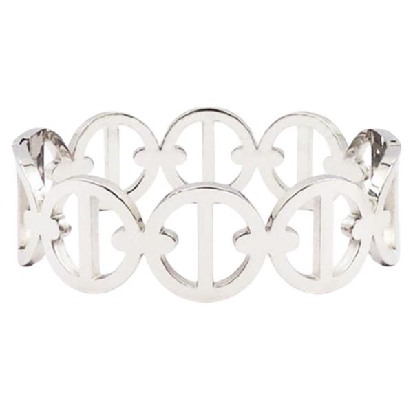 ROUND LINK METAL HINGED BRACELET
