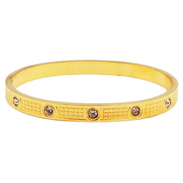 GLASS STATION TEXTURED METAL BANGLE HINGED BRACELET