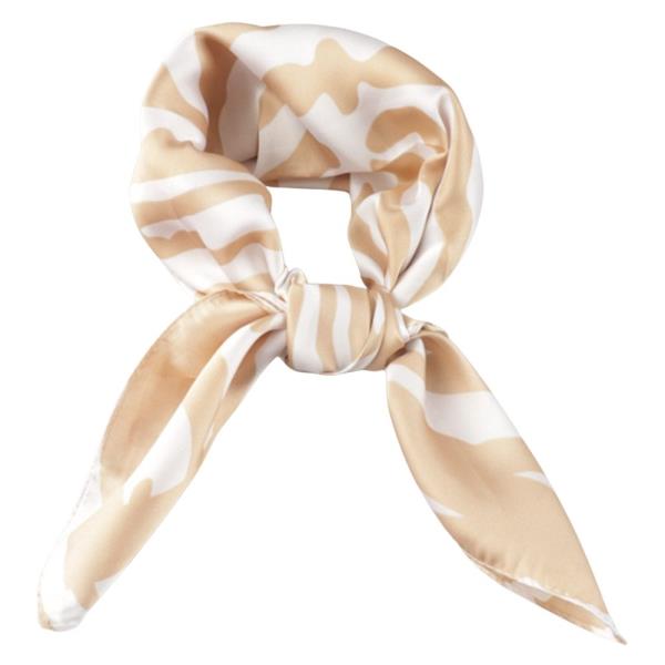 ZEBRA PATTERN SILKY BANDANA NECK SQUARE SCARF