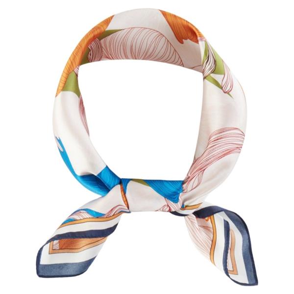 FLORAL PATTERN BANDANA NECK SCARF