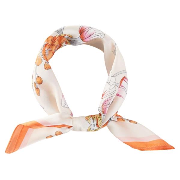 FLORAL PATTERN BANDANA NECK SCARF