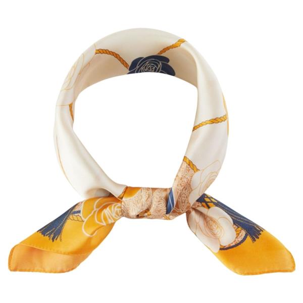 FLORAL PATTERN BANDANA SILKY NECK SCARF
