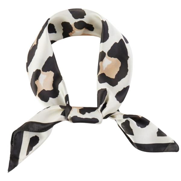 LEOPARD PATTERN BANDANA SILKY NECK SCARF