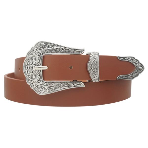 PLUS SCALLOPED FLORA WESTERN BUCKLE BELT