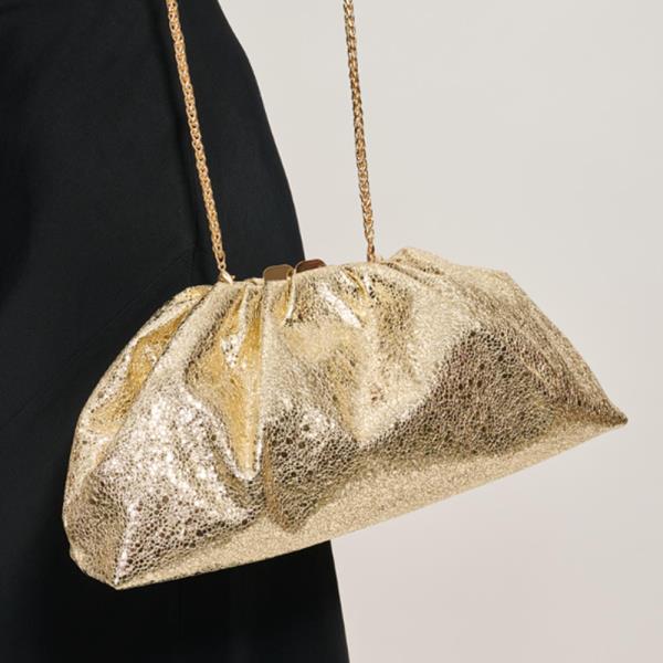 ELEGANCE IN MOTION GOLD CROSSBODY BAG