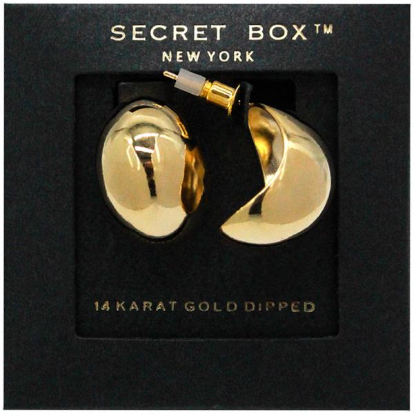 SECRET BOX 14K GOLD DIPPED DOM POST EARRING