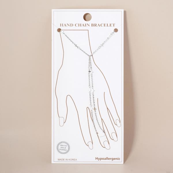 GOLD DIPPED HYPOALLERGENIC HAND CHAIN BRACELET