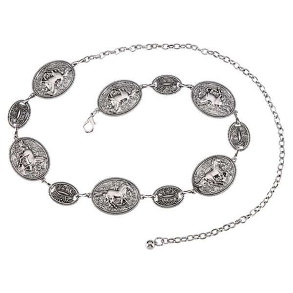 HORSE METAL WESTERN CHAIN BELT
