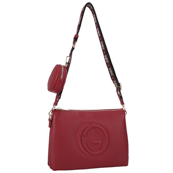 2IN1 CHIC TEXTURED SHOULDER CROSSBODY W COIN PURSE SET