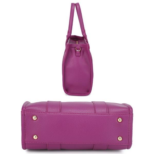 2IN1 TEXTURED TOTE BAG SATCHEL W WALLET SET