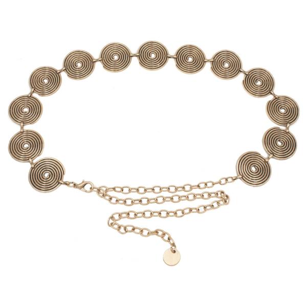HYPNOTIC SWIRL DISC LINK WESTERN CHAIN BELT