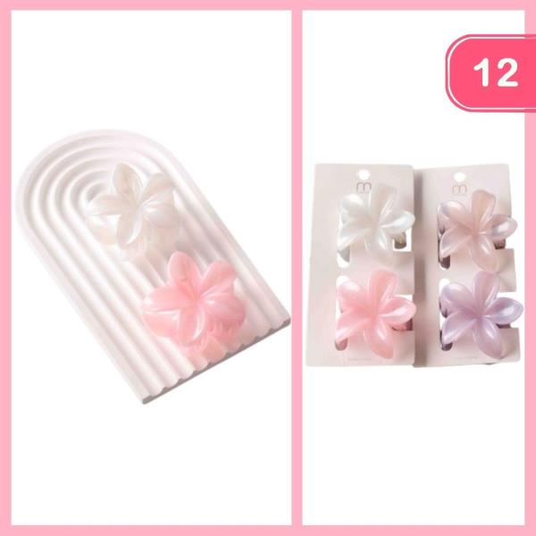 PEARLIZED PLUMERIA CLAW CLIP (12 UNITS)