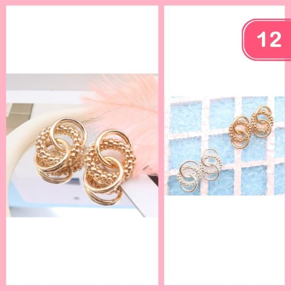 CHUNKY LINK HOOP EARRINGS (12 UNITS)