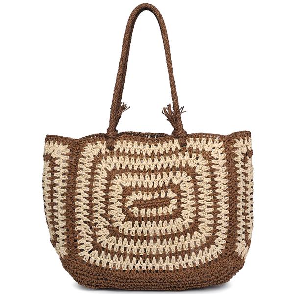 WOVEN PATTERN DESIGN ISLA TOTE BAG