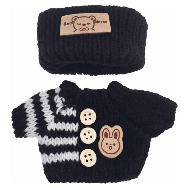 MINI DOLL KNITTED SWEATER W/ HAIR BAND OUTFIT SET