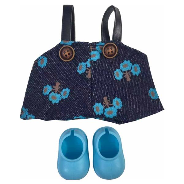 MINI DOLL OVERALL SHOES OUTFIT SET