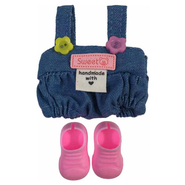 MINI DOLL OVERALL SHOES OUTFIT SET