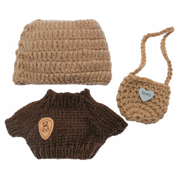 MINI DOLL KNIT HAT SWEATER CROSSBODY BAG OUTFIT SET
