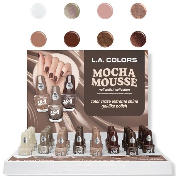 LA COLORS MOCHA MOUSSE NAIL POLISH (24 UNITS)