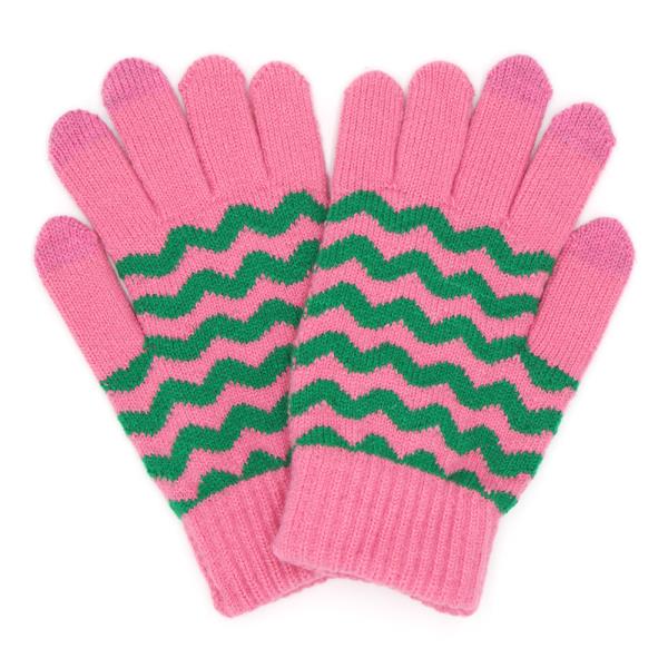 CHEVRON PATTERN SMART GLOVES